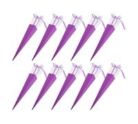 10pcs Valentine Rose Bouquet Gift Box for Single Stem, Galaxy Purple | Paper Construction, Elegant Detailed Design, Gift Presentation for Weddings, Anniversaries, Birthdays and Home Decor