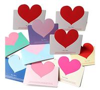 10pcs Valentine's Day Love Cards With Envelopes Heart Note Card Invitations Card For Anniversary Wedding Party To Boyfriend Girlfriend 's Day Cards With Envelopes Stickers