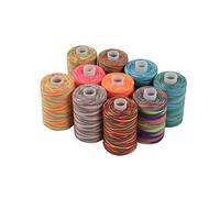 10Pcs Variegated Polyester Embroidery Machine Thread Kit Wear Resistant 402 Sewing Thread Decorative Stitching