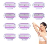 10PCS Venus Razors for Women Refill, Replacement Venus Razor Blades Compatible with Venus Gillette, 3 Layer Blade & Pivoting Head Design for Extra Smooth Shaving, Effortless Sliding, Easy to Replace
