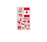 10Pcs Vibrant Waterproof National Flag Tattoos, World Cup Face Body Stickers For Football Fans, Ideal For Match Day Atmosphere And Celebrations(CA)