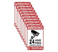 10PCS Video Surveillance Sign Sticker Camera Signs for Property No Trespassing Security Camera Sign Warning Sticker Signs Outdoor for Driveway Business Home Self-Adhesive Vinyl Decal