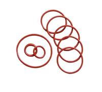 10pcs VMQ O Ring CS 1.5 2 3 4mm Red Food Grade Rings OD 5 80mm Washer Gaskets Waterproof And Insulated Gasket Compatible With Automotive Motorcycle Parts(OD 34mm)