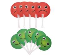 10pcs Voting Paddles Double Sided Plastic Handheld Yes or No Signs | Lightweight Flip-to-answer Design with Comfortable Grip, Vivid Red and Green Colors, for Teachers and Game Hosts in Meetings
