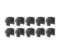 10pcs Walker Brake Line Clamp C Shaped Plastic Clip for Rollators | Open Type Tube Holder, Black Plastic, Smooth Burrfree Finish, for Rehabilitation Parts, Seniors and Caregivers