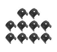 10pcs Walker Brake Line Clamp C Shaped Plastic Pipe Clip | Black Finish, Smooth Burr Free Surface, Open Type Tube Clamp Design, Rehabilitation Equipment Parts