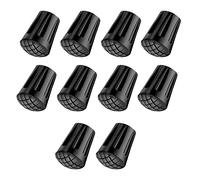 10pcs Walking Stick Rubber Tips,Walking Pole Ferrules With Shock Absorption,Spare Replacement Rubber Cane Tips Protectors Accessories,For Hiking Camping Climbing (11mm,Black)