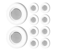 10pcs Wall Remote Holder with Magnetic Self Adhesive Mount | White PP Iron Bracket, No Screw Installation, for Rental Apartments and Office TV Soundbar Remotes