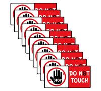 10PCS Warning Sign Stickers for Do Not Touch Self-Adhesive Vinyl Decal with Stop Hand Sign and Caution Label Do Not Use Hand Sign for Business Home Wall Cars Laptops Glass Indoor Outdoor