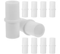 10pcs Washing Machine Drain Hose Connector 5.5x2x2cm Plastic White | Firm Joiner for Hose Extension, Leak Reduction, Laundry Room Repairs, Top Load Washers, Value