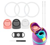 10pcs Water Bottle Replacement Parts Compatible with Owala FreeSip, BPA-Free Water Bottle Seal O Ring Replacement Stopper Top Straw Lid Accessories for Owala 16/19/24/25/32/40oz Gasket Plug