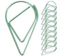 10pcs Water Drop Metal Paper Clip for Office and School Green