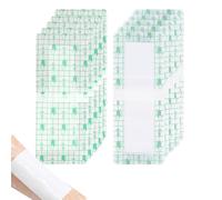 10PCS Waterproof Dressings for Wounds, Self-Adhesive Wound Dressing, 10X25CM Large Waterproof Dressings with Cotton Absorbent Pad, Suitable for Swimming, Showering, Tattoo Aftercare, Skin Protection