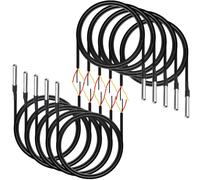 10Pcs Waterproof DS18B20 Temperature Sensor, Digital Temperature Thermal Cable Temperature (-55- +125) - 1 Meter/3.2Ft