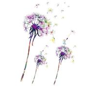 10Pcs Waterproof Feather Flower Arm Tattoo Sticker Colorful Dandelion Temporary Tattoo