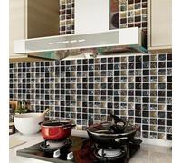 10Pcs Waterproof Mosaic Tile Wall Stickers for Kitchen and Bathroom PVC Retro Art (MSC075)