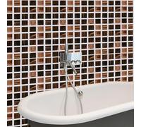 10Pcs Waterproof Mosaic Tile Wall Stickers for Kitchen and Bathroom PVC Retro Art (MSC076)