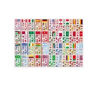 10Pcs Waterproof National Flag Temporary Tattoos, World Cup Fan Face & Body Stickers For Football Match Day Decor(NL)