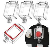 10PCS Waterproof Power Button Switch Protective Covers For KCD4 Marine Switches Transparent Plastic Dust Resistant Secure Fit 38.5 x 29.5 x 18mm for CRYSTAL Clear Fo(B)