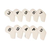 10Pcs Waterproofs Golfs Iron Head Cover PU Leather Golfs Headcover Protective Cover Rod Head Cases Accessories Iron Headcover