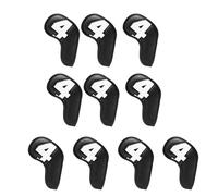 10Pcs Waterproofs Headcover Golfs Iron Club Head Covers PU Leather Covers Rod Protective Cases Enduring Club Head Cover Protective Cover PU Soft Enduring Portable