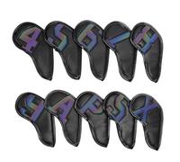 10Pcs Waterproofs Headcover Golfs Iron Head Covers PU Leather Golfs Head Covers Rod Protective Cases Enduring Protective PU Soft Enduring Portable