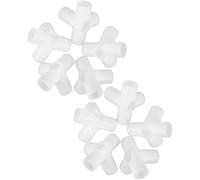10pcs Way Plastic Shoe Rack Connectors for 24.5mm Wardrobe Rods White | Thickened High-density Construction, Wear-resistant Joints, Supports DIY Assembly and Fixing Broken Canvas Wardrobe Frames