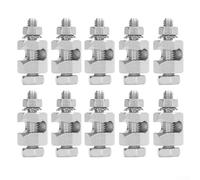 10PCS Weather Resistant Copper Grounding Clips for PV Modules Tightly Secured Installation