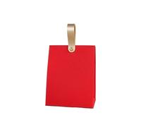 10pcs Wedding Candy Box Handheld Champagne Bow Texture Bag Bolsa De Regalo(Red)