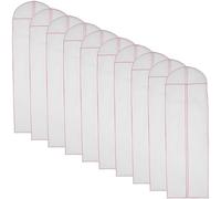 10Pcs Wedding Dress Bag, 180cm Long Dress Covers Garment Storage Bags with Zipper, Dustproof Covers Mothproof Dress Bag Clothing Protector Clear Bags Men Women Suit Storage Bag for Wardrobe Travel