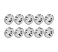 10Pcs Welder Wire Feed Roller, 1.0-1.2mm Groove Feeding Guide Wheel for ZK Welding Machine, Wear Bearing Steel Wire Feed Roll with 21mm Bore and 35mm OD