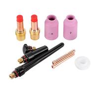 10Pcs Welding Nozzle Kit for Torch 17 18 26, TIG Welder Contact Tip with Ceramic and Copper Components, Replacement Nozzles and Electrode Clamps for Precision Arc Welding