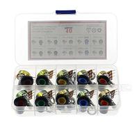 10Pcs WH148 3pin Single Potentiometer Kit B1K/B2K/5K/10K/20K/50K/100K/500K/1M with knobs Single Potentiometer Set Shaft Nuts Box Electromechanical components