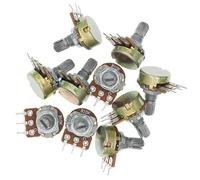 10PCS WH148 B1K B10K B50K B100K B1M 3Pin Linear Potentiometer 15mm Shaft With Nuts And Washers