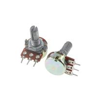 10pcs WH148 B1K B2K B5K B10K B20K B50K B100K B500K 3Pin 20mm Shaft Amplifier Dual Stereo Potentiometer 1K 2K 5K 10K 50K 100K 1M(500K Ohm)