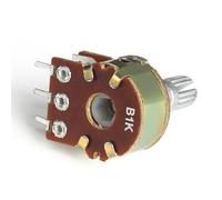 10PCS WH148 Linear Potentiometer 15mm Shaft with Nuts and Washers 6pin Potentiometers B1K B2K B5K B10K B20K B50K B100K B500K B1M(250K OHM)