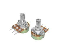 10PCS WH148 Linear Potentiometer B1K B2K B5K B10K B20K B50K B100K B250K B500K B1M 15mm Shaft With Nuts Washers 3pin WH148(50K Ohm)