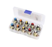 10PCS WH148 Potentiometer Kit B1K 2K 5K 10K 20K 50K 100K 500K 1M 3pin 15mm Linear Taper Rotary Resistor Set With Cap Knob box