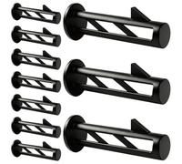 10pcs Wheelie Bin Lid Hinge Pins Plastic for 120l 240l Trash Cans | Black Reinforced Structure, Secure Fixing Boss, Easy Installation, Odour Containment, Smooth Quiet Operation for Office