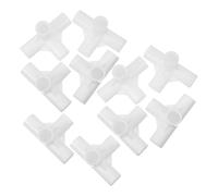10pcs White 16mm Four Way Plastic Tube Connectors | Precise Fit, Quick Assembly, 90 Degree Cross Joint, for Closets and Home Organizer Rack Fittings