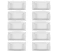 10pcs White Ceramic Rectangular Burning Holder Large Lab Dish