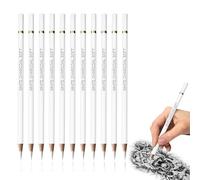 10Pcs White Charcoal Pencil, Highlight Sketch White Pencil for Charcoal Drawings, Sketching and Drawing Pencils for Artist Drawing, Sketch Pencils, Charcoal Pencils for Beginner