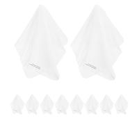 10pcs White Fibre Cleaning Cloths for CD DVD Discs and Glasses | Lint free reusable cloths, portable dust remover, high efficiency cleaning, for fingerprints and marks