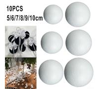 10PCS White Foam Balls Ideal for Crafting, Decor, and Imaginative Play for Kids (9cm)
