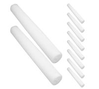 10pcs White Foam Cylinders for Crafts, 40cm Floral Rods for Arranging | Cuttable Polystyrene Blend, Moisture Retention, Paintable Surface, Party Decoration and Packaging Use