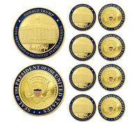 10pcs White House Challenge Coin - Premium Craftsmanship, Intricate Architectural Detail, Symbol of American History, Comes in Gift Box