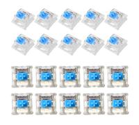 10PCS White Linear For Mechanical Keyboard Pack 10 -Extras 3pin Linear 60g Bluish White Gaming Skate Feet Pad Sticker Receiver Adapter Keycap Remover Side