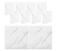 10pcs White Marble Look Peel and Stick PVC Wall Tiles | Self Adhesive Finish, Realistic Texture, Scratch Resistant Surface, Versatile Use for Kitchen and Bathroom Walls