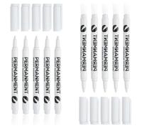 10Pcs White Marker Pen,White Permanent Marker Pen,Laundry Pen,White Fabric Pen,Extra-fine Tip Permanent Marker Sets Waterproof Water Based Ink White Gel Pens for Art Kits for Black Paper Rock Wood