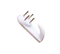 10Pcs White Nail Screw Painting Photo Frame Hook Plastic Invisible Wall Hooks Mirror Hanging Traceless Hangers for Picture Frame(M)